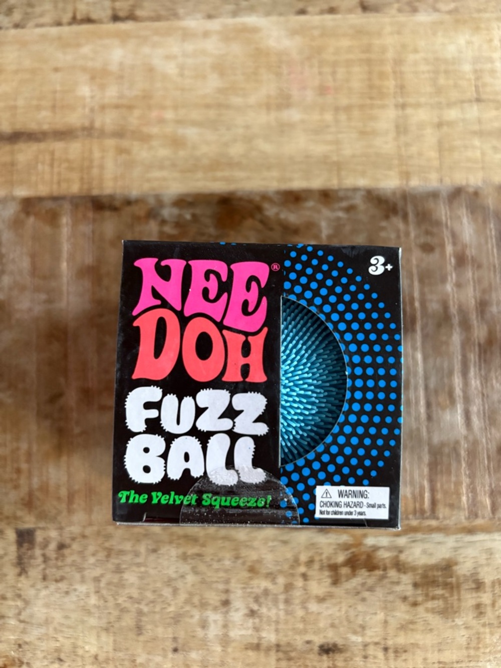 NeeDoh Fuzz Ball Velvet Squeeze - Blue